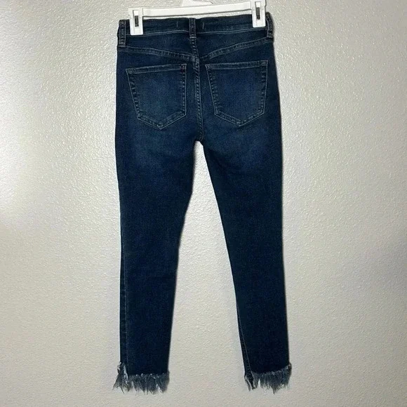 Free People Distressed Denim Skinny Jean - Picture 7 of 8